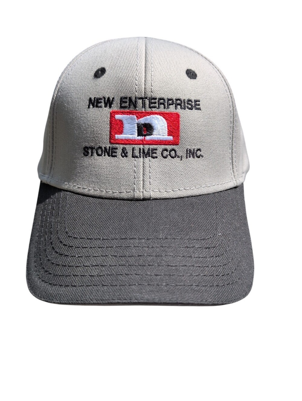New Enterprise Stone And Lime Gray/Black Two-Tone Adjustable Cap Hat 23-485